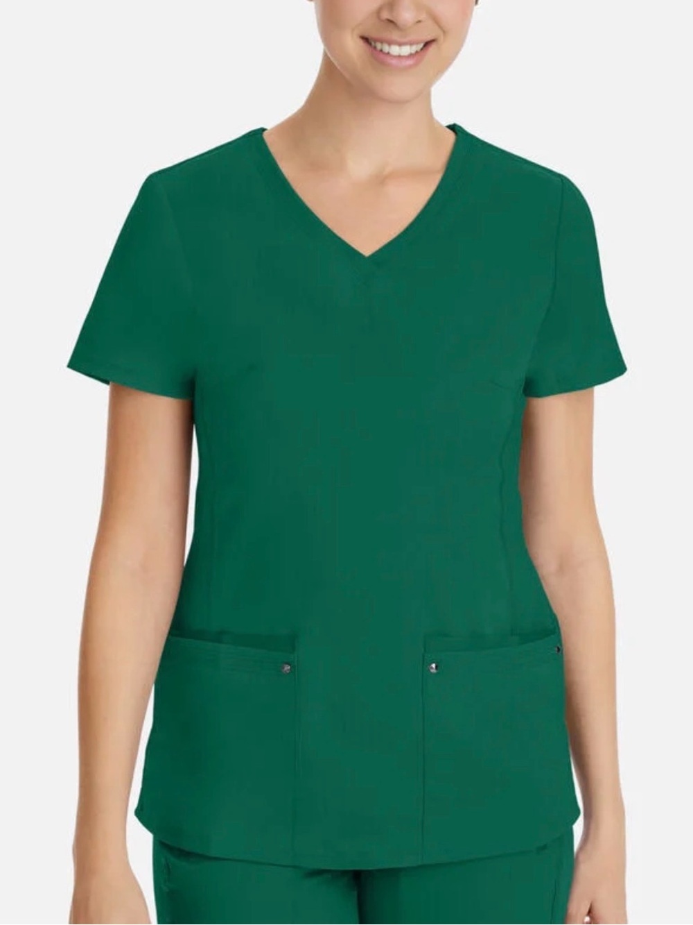 Purple Label Women's Emerald an gray V-Neck Short Sleeve Top set two pieces S